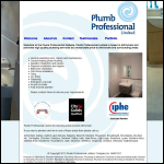 Screen shot of the Plumb Professional Ltd website.