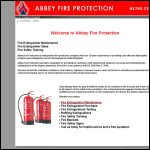 Screen shot of the Abbey Fire Protection website.