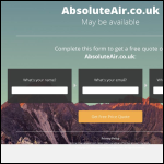 Screen shot of the Absolute Air Conditioning website.