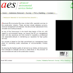 Screen shot of the Advanced Environmental Services Ltd website.