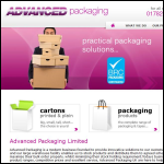 Screen shot of the Advanced Packaging Ltd website.