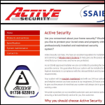 Screen shot of the Active Security website.