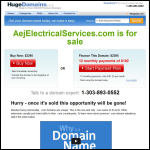 Screen shot of the Aej Electrical Services website.