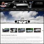 Screen shot of the Alexanders Chauffeur Cars website.