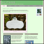 Screen shot of the Alitags Metal Plant Labels website.