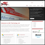 Screen shot of the Arc Technology Ltd website.