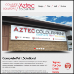 Screen shot of the Aztec Colour Print website.
