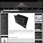 Screen shot of the Queens Leather website.