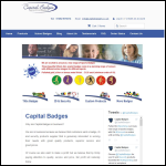Screen shot of the Capital Badges Ltd website.