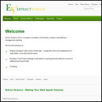 Screen shot of the Extract Science Ltd website.