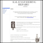 Screen shot of the KAL Engineering Repairs website.