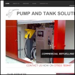 Screen shot of the Pump & Tank Solutions website.