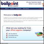 Screen shot of the Ballpoint Office Supplies website.