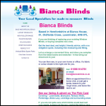 Screen shot of the Bianca Blinds website.