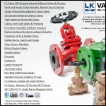 Screen shot of the LK Valves & Controls Ltd website.