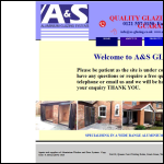 Screen shot of the A & S Glazing website.