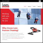 Screen shot of the Premier Cleaning website.