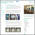 Screen shot of the Prisms Glass Design website.