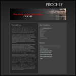Screen shot of the Prochef website.