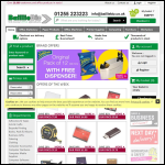 Screen shot of the Baillie Business Supplies Ltd website.