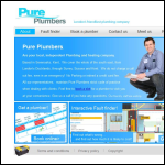 Screen shot of the Pure Plumbers Ltd website.