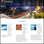 Screen shot of the Proxima Software Solutions Ltd website.