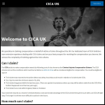 Screen shot of the CICA UK website.