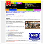 Screen shot of the Rainbow Carpets website.