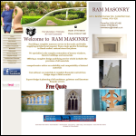 Screen shot of the Ram Masonry website.