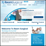 Screen shot of the Ream Surgical website.