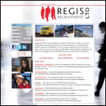 Screen shot of the Regis Recruitment Ltd website.