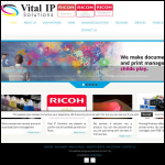 Screen shot of the Vital Office Products website.