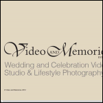 Screen shot of the Video & Memories website.