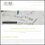 Screen shot of the Ash Cole Electrical Contractors website.