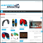 Screen shot of the Airforce Kitesurfing website.