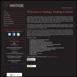 Screen shot of the Vantage Trading Ltd website.