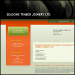 Screen shot of the Seasons Timber & Joinery Ltd website.
