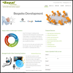 Screen shot of the Sepal Technologies UK Ltd website.