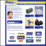 Screen shot of the Solutions Cleaning Supplies website.