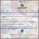 Screen shot of the Spectrum Labels Ltd website.