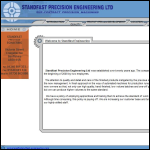Screen shot of the Standfast Precision Engineers website.