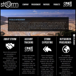 Screen shot of the Storm Procurement Ltd website.