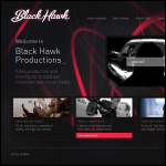 Screen shot of the Black Hawk Productions website.