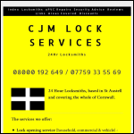 Screen shot of the CJM Lock Services website.