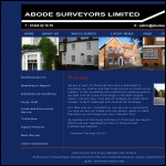 Screen shot of the Abode Surveyors Ltd website.