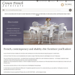 Screen shot of the Crown French Furniture website.