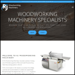 Screen shot of the RJ Woodworking Machinery website.
