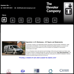 Screen shot of the The Elevator Company website.