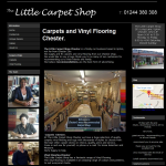 Screen shot of the The Little Carpet Shop website.