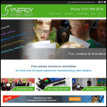 Screen shot of the Synergy School Radio website.